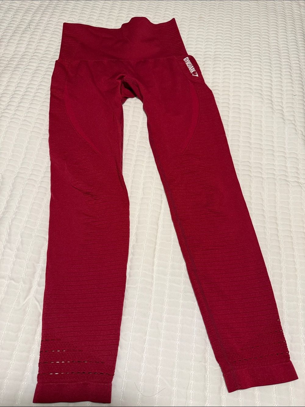 Gymshark Deep Red Seamless High-Waist Leggings